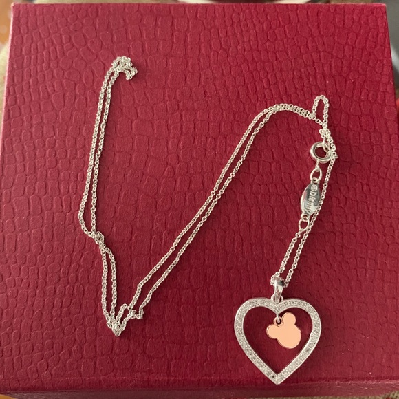 Jewelry - Rose gold and silver Mickey Mouse necklace